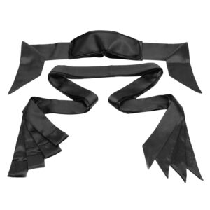 BDSM Satin Bed Restraint Kit and Blindfold for Couples – 01003