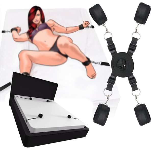 BDSM Bed Restraint Kit Adjustable Nylon Belt – 01010