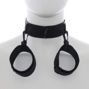 BDSM Collar to Wrist Restraints for Couples -01035