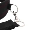 "Black adjustable collar with a detachable leash, displayed on a white background."
